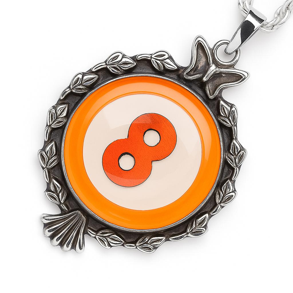 

Natural 57.5 Ct CERTIFIED Vintage Retro Billiard Ball Round Pendant For Gift 26 mm approx. різнокольоровий