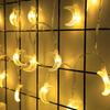 LED String Lights Ramadan Eid Decorations Star Moon Castle Theme Indoor Outdoor Festival Lighting