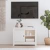 VidaXL TV Stand White 70x36.5x52 Cm Solid Pine Wood 814580