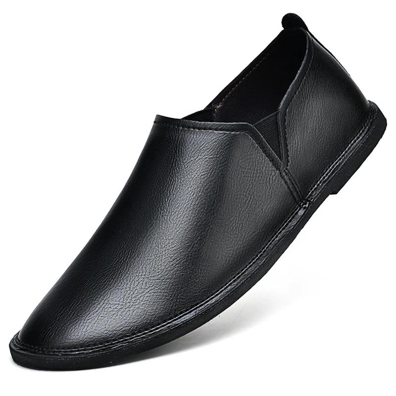 Fashion Men Loafers Luxury Brand Comfortable Driving Shoe Genuine Leather Men Casual Soft Flats Mens Walking Shoes Mens Slip on Shoes