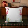 Summer-Themed Flamingo  Tropical Leaf  Decorative Pillowcase Square Pillowcase Home Office Decorative Cushion Cover