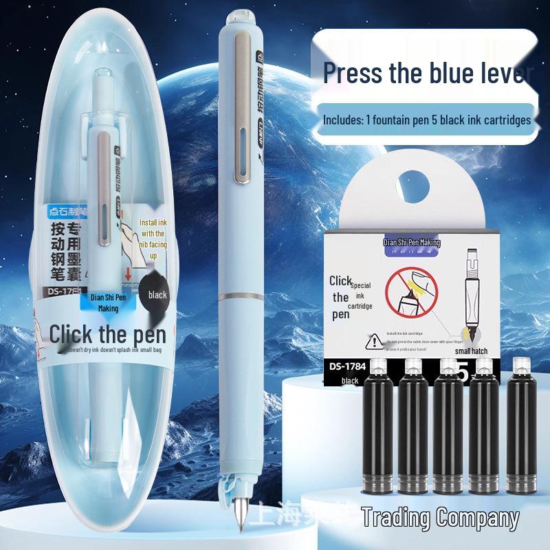 Dotstone Plnicí pero Time Capsule pro studenty - DS-784, Vyměnitelná inkoustová náplň, Začátečnická kaligrafie, Malý dveřní lis.