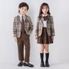 Edle Akademie Schuluniform-Set für Grundschüler: Herbst-Karosuit