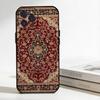 Persian Carpet Floral Pattern  Phone Case Silicone Black Soft For IPhone 17,16,15,14,13,12,11,SE,Plus Pro Max