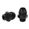 2 Pieces 10AN To 38 NPT Straight Pipe Fitting Fuel Line Adapter Black Anodized Aluminum for Oil