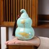Fortune-Bringing Ceramic Gourd Ornament for Home Decor