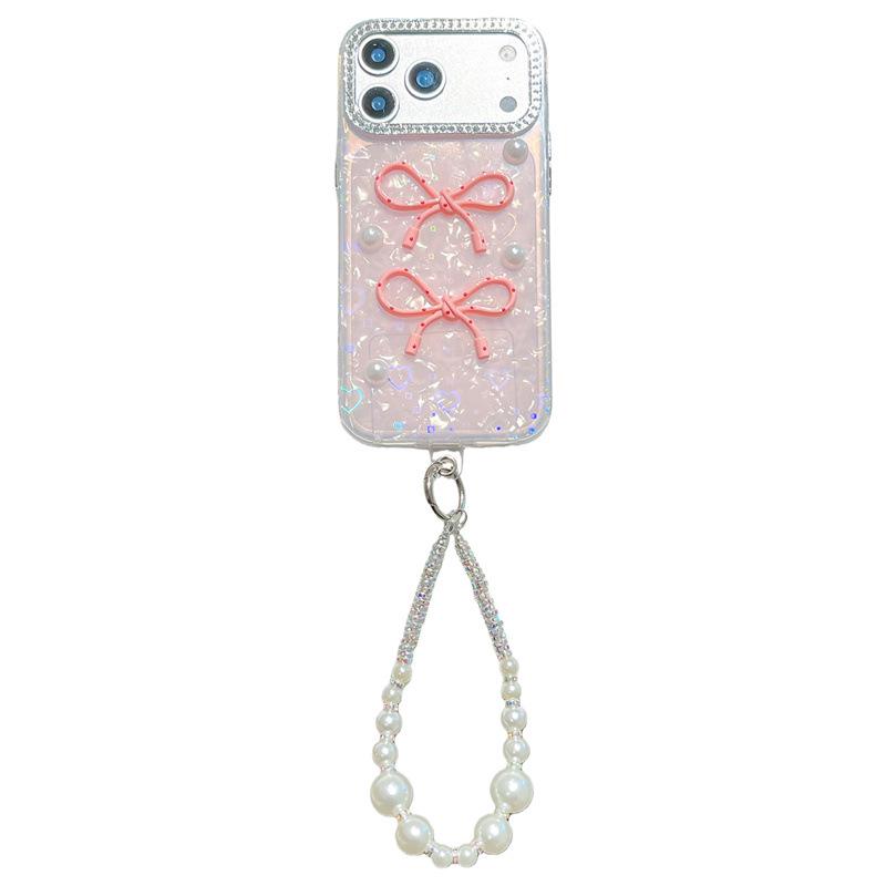 Laser Polka Dot Bow iPhone 14/13 Case - Anti-Fall Cover for Apple Pro Max