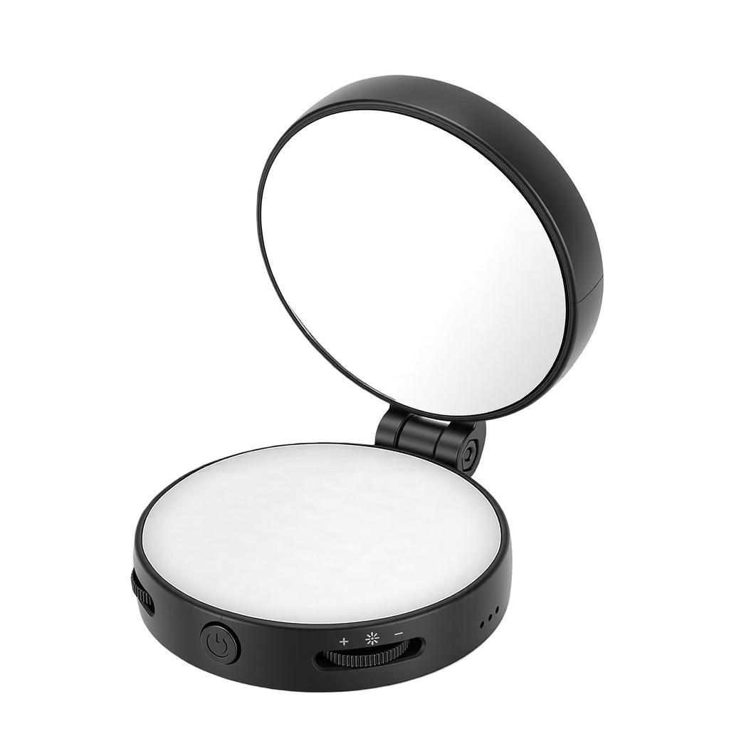 Magnetic Selfie Light Portable Dimmable LED Fill Light for Live Streaming Video Recording Makeup Black