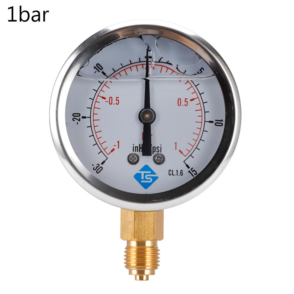 High Presision 1/4BSP Radial Pressure Gauge Oil Filled Vacuum Used for Chemical