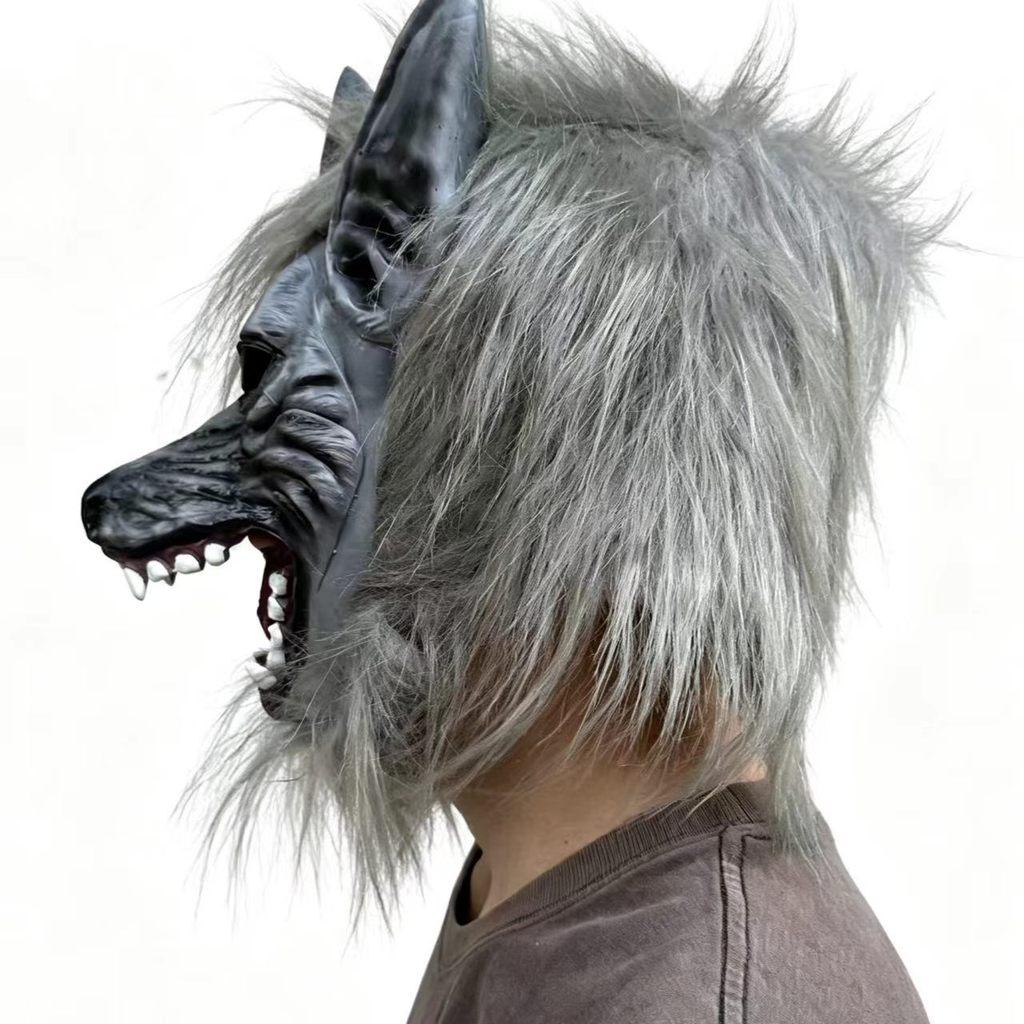 Wolf Head Mask For Halloween Horror Costume Latex Masked Dress Up Party Accessory