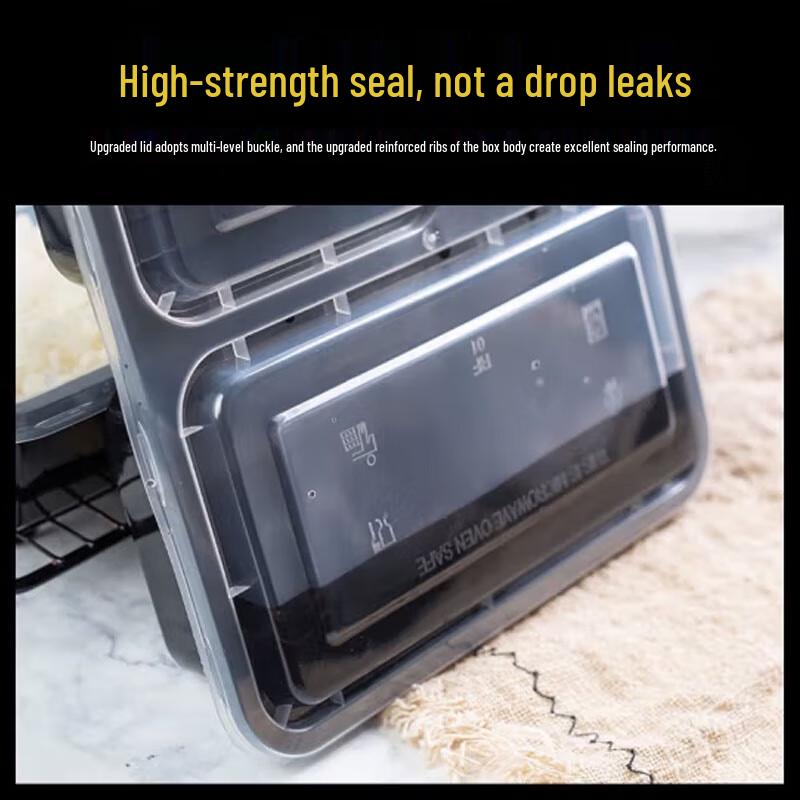 Disposable 4-Compartment Transparent Food Container