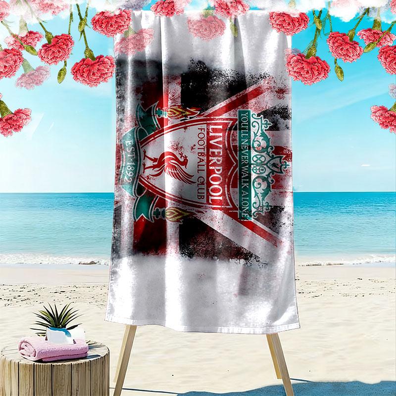 Liverpool Print Beach Towel, Large Soft Quick Dry Towel for Beach Camping Swimming