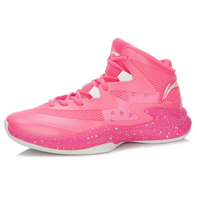 Li Ning Super Light 13 Παπούτσια Μπάσκετ Unisex Ψηλά Φθορίζον Φρούτο Ροζ ABFL011-5