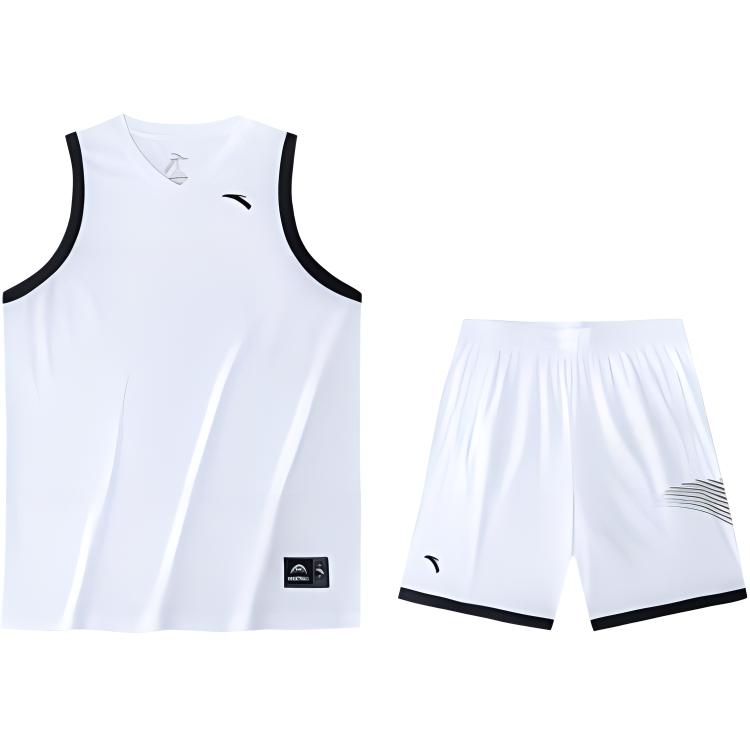 

Anta Свободный дышащий удобный потопоглощающий повседневный спортивный костюм для мужчин спортивная одежда чисто-белый базовый черный 952421205-1 L