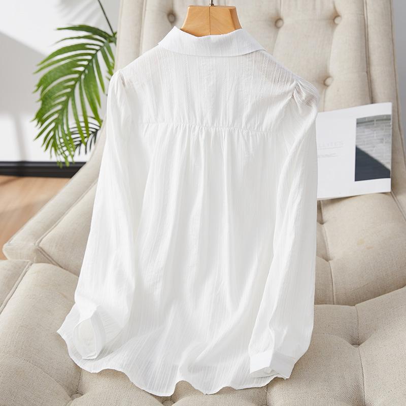 Lace Lace White Shirt Women's Long-sleeved Spring Clothes New Style Shirt Commuting Temperament Top