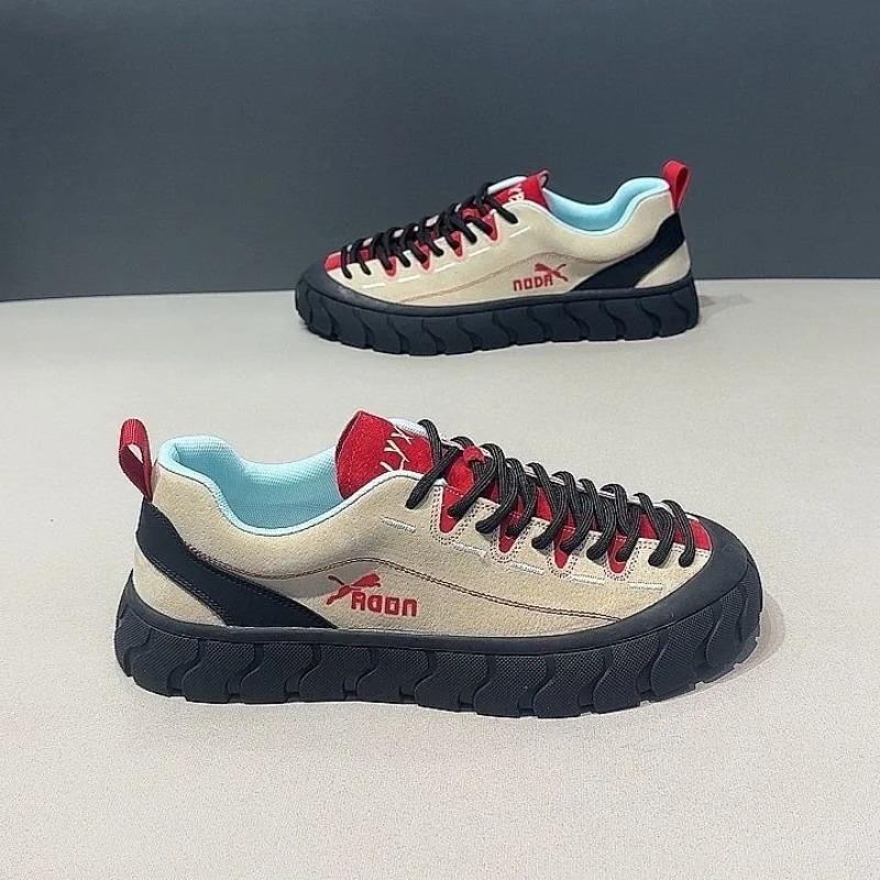 

Осень новая повседневная универсальная мужская обувь легкая роскошь сочетание цветов высококлассная ретро трендовая обувь легкая и удобная мягкая подошва низкие кеды 42