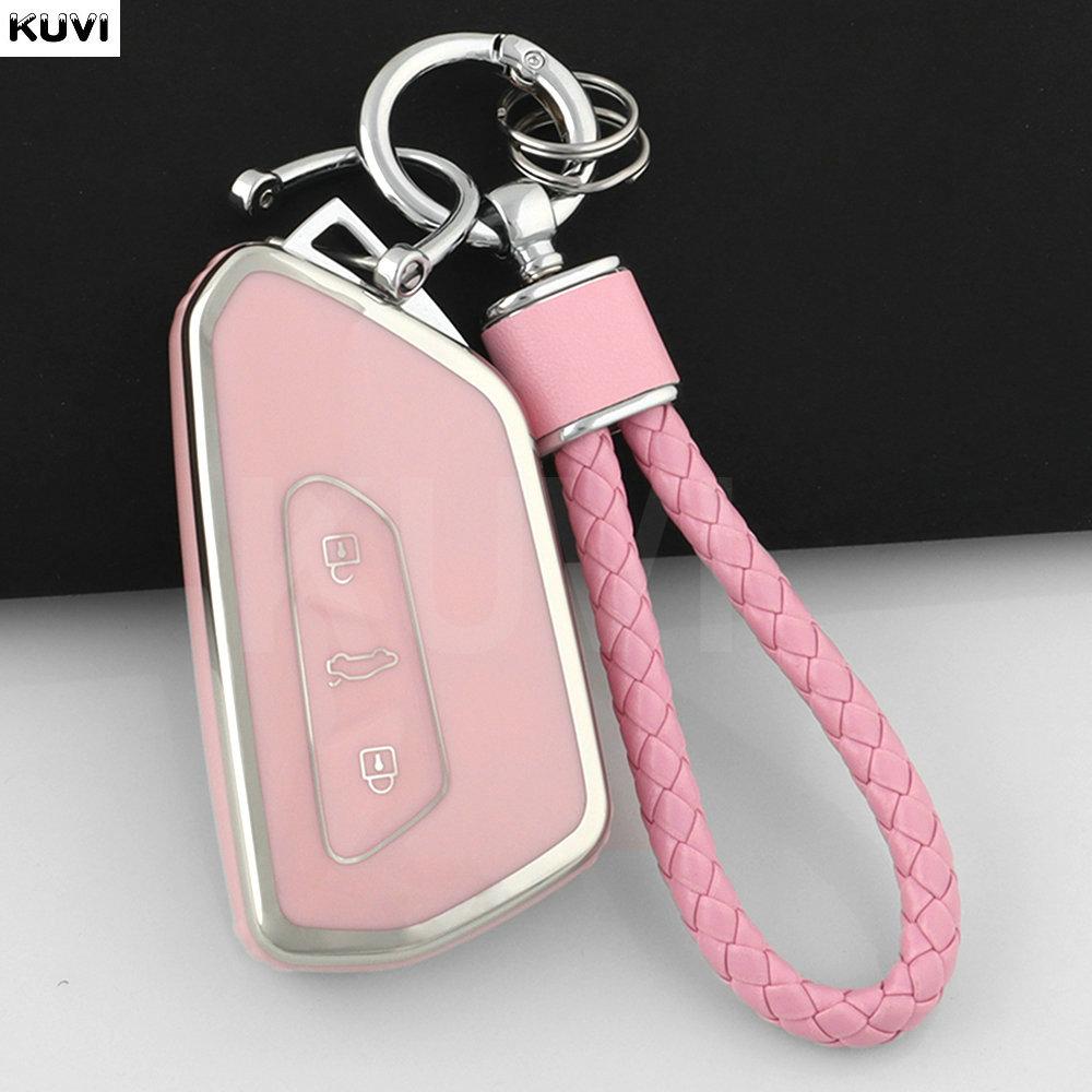 Nové TPU pouzdro na klíčenku pro Vw Volkswagen Golf 8 Mk8 Id3 Id4 Cupra Skoda Octavia A8 Seat Leon Mk4 Formentor Tarraco Klíčenka