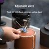 Mountain Guest Three-Leaf Portable Windproof Folding Gas Stove for Outdoor Camping and Tea Brewing