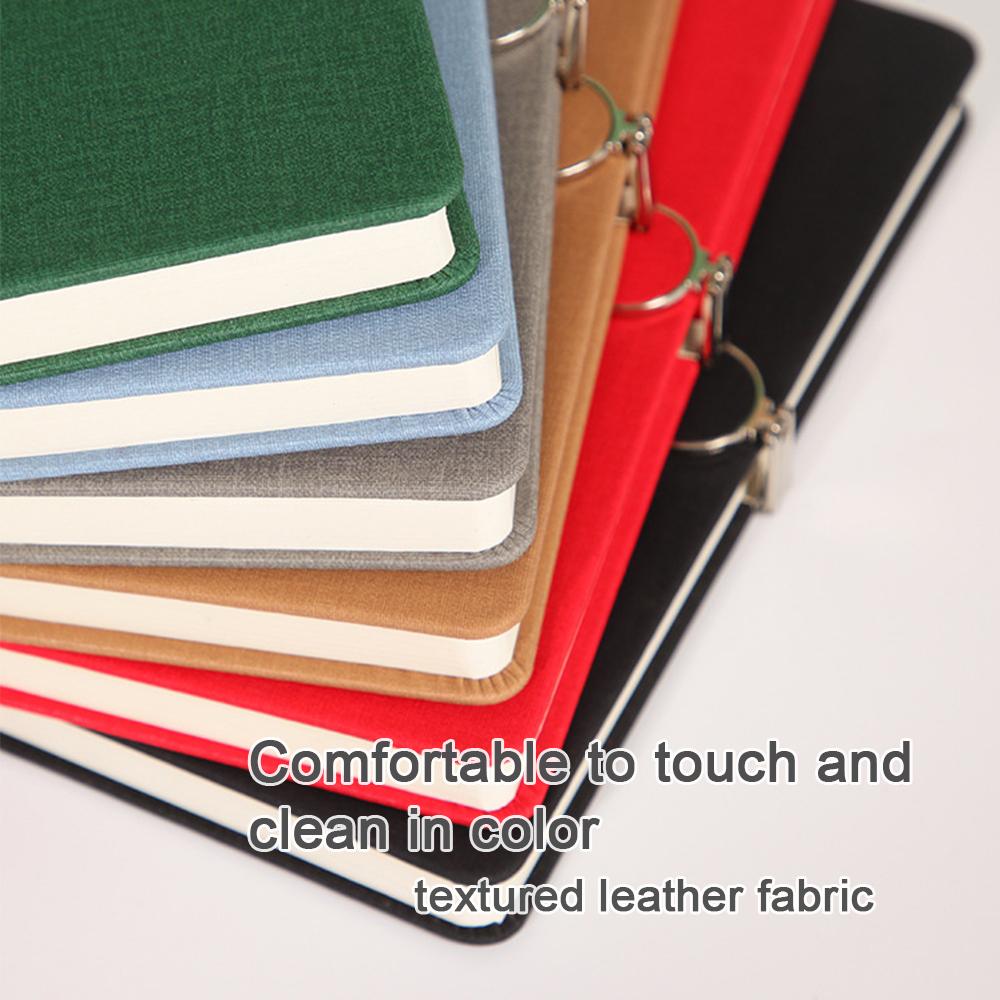 (Logo engrave) A5 simple notebook with buckle design, thickened student diary, business meeting minutes, 132 inner pages, notepad