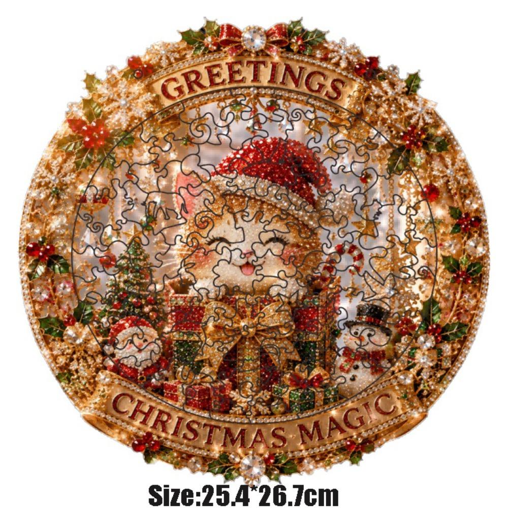 100Pcs Christmas Puzzle Ornament High Transparency Christmas Ornament Durable DIY Suncatcher Home