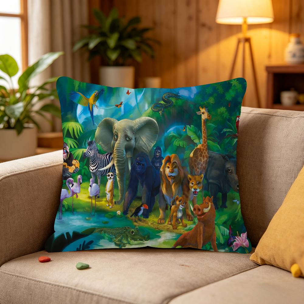 Jungle animals adventure Cushion Cover 30x50 Polyester Sofa Cushions Decorative Throw Pillows Home Decoration Pillowcover