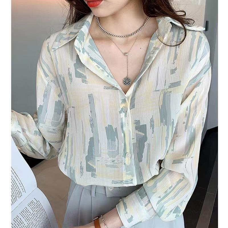 Women's Shirt New French Style Shirt with Retro Hong Kong Style Versatile Design Sense