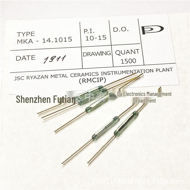 Original Russian MKA-14 Magnetic Control Reed Switch, Glass Sealed, 2x14MM, Normally Open