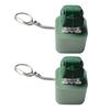 Frog Croaking Fidget Toy Keychain with Colorful Lights Rechargeable Stress Reliever for Anxiety Sensory Fun Adult Animal Sound Button Toy