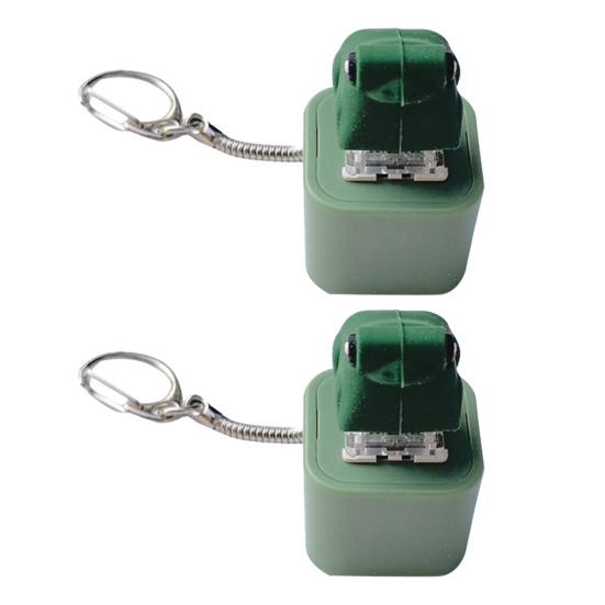 Frog Croaking Fidget Toy Keychain with Colorful Lights Rechargeable Stress Reliever for Anxiety Sensory Fun Adult Animal Sound Button Toy