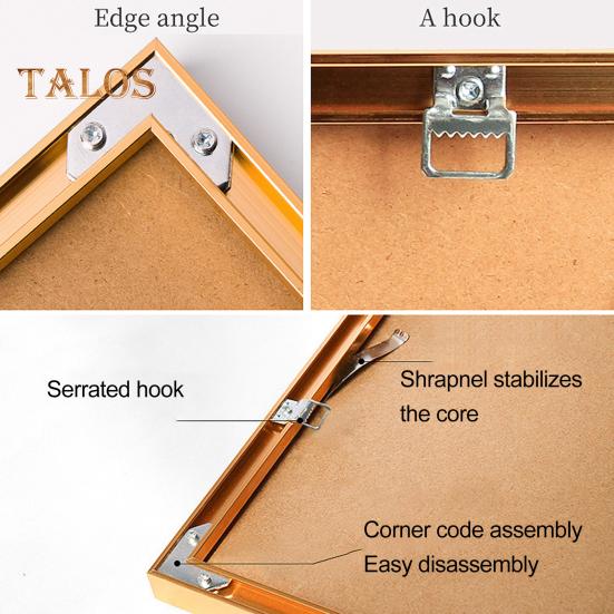 10/12 inç Duvara Monte Fotoğraf Çerçevesi Şeffaf Pleksiglas Alüminyum Alaşımlı Fotoğraf Tutucu Ev Ofis Asılı Masaüstü Dekoratif Metal Resim Sergileme Çerçevesi