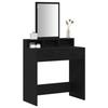 Makeup Table with Shelf Black Oak Effect 79 x 41 x 140 cm