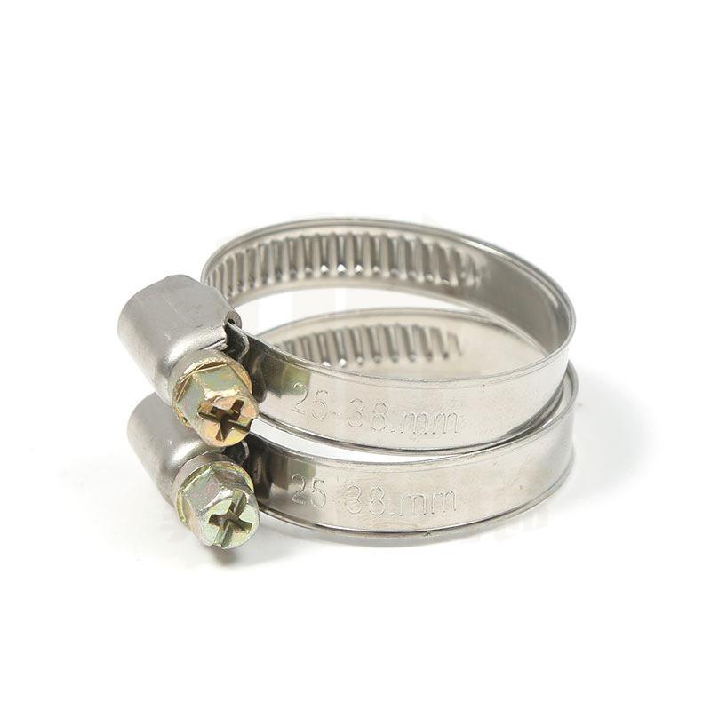 25pcs Stainless Steel Hose Pipe Clamps 10mm-70mm Cross German Hose Clamp Clips for Air Hose Water Pipe Fuel Hose 5 Sizes