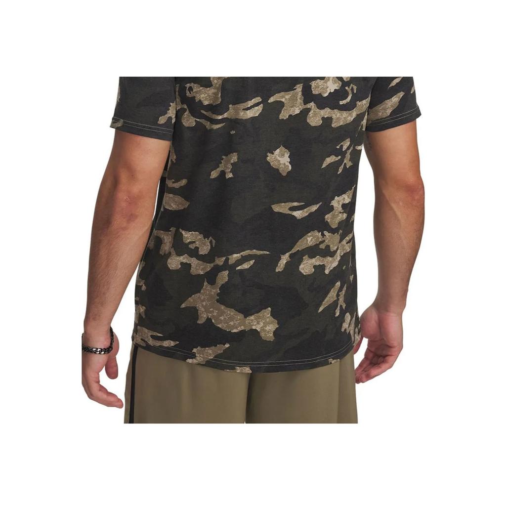 Under Armour Rock Casual Series Round Neck Comfortable Camouflage Short Sleeve Breathable T-Shirt Men T-Shirts Quartz-Gray 1389898-251