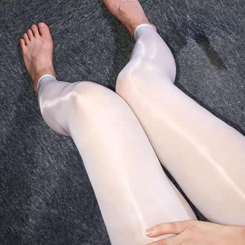 Anti-Scratch Thin Glossy Shiny Leggings Sexy Dance Stockings Glitter Women See Through Party Club Stockings