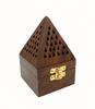 Wooden Pyramid Shape Incense Box Holder Stand, Agarbatti Stand - Medium Size