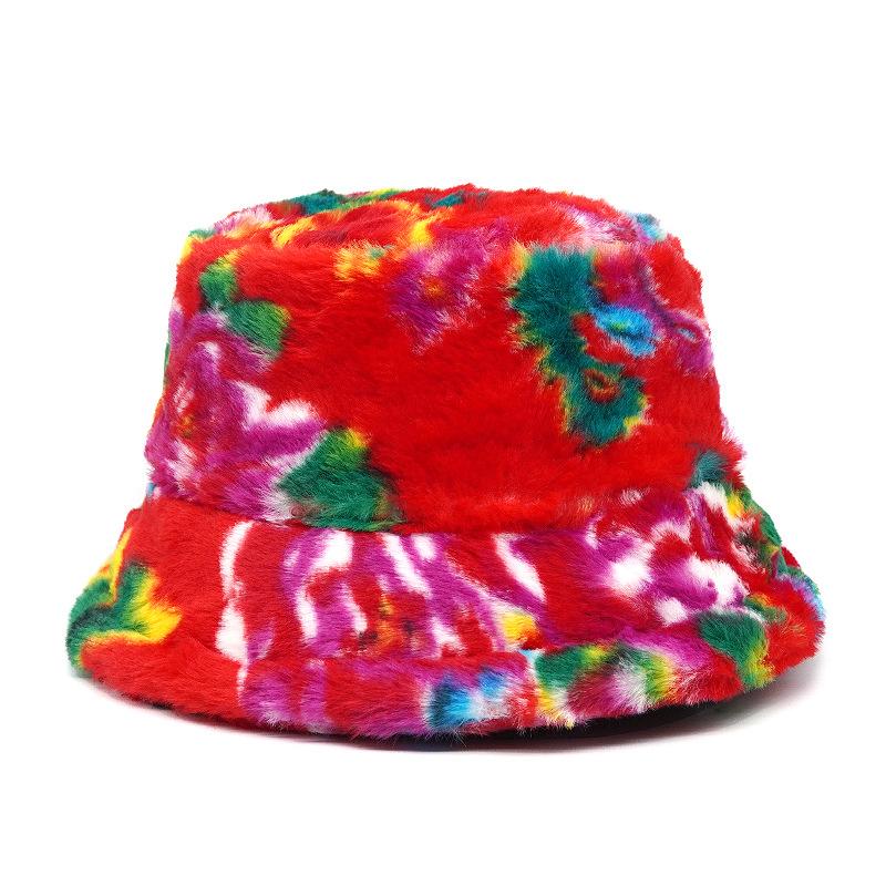 Autumn Winter Panama Hat Women Faux Fur Fisherman Hat Zebra Print Plush Velvet Warm Panama Hat Fisherman Hat Female