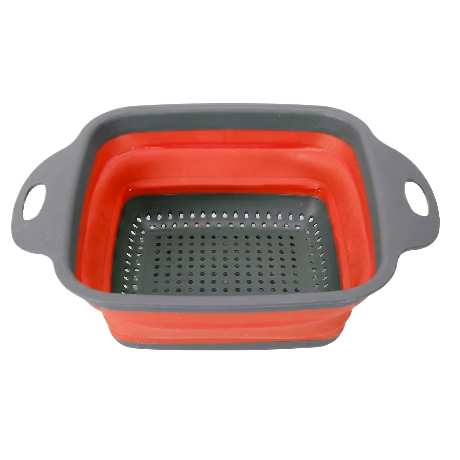 Multi-functional, Foldable Household Water Filter Basin S красный