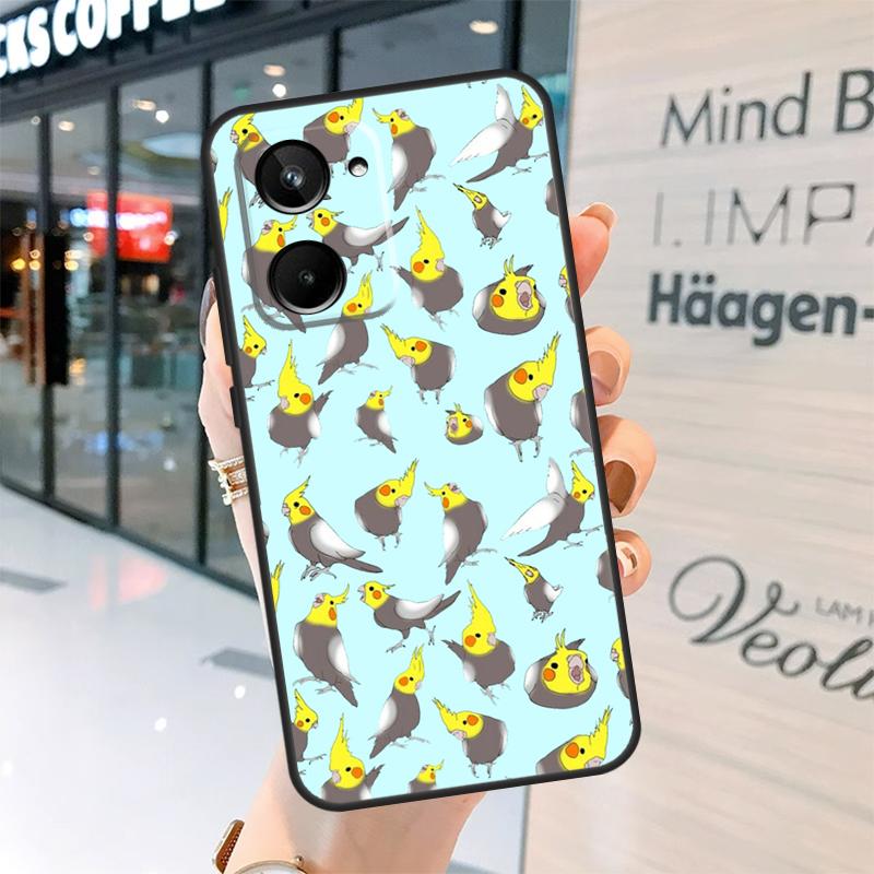 

Cartoon Cockatiel Collage Case For Realme 15 14 13 12 11 Pro Plus GT6 GT7 Pro C55 C51 C35 C53 C61 C65 C67 C63 C71 C75 Realme 12 Pro