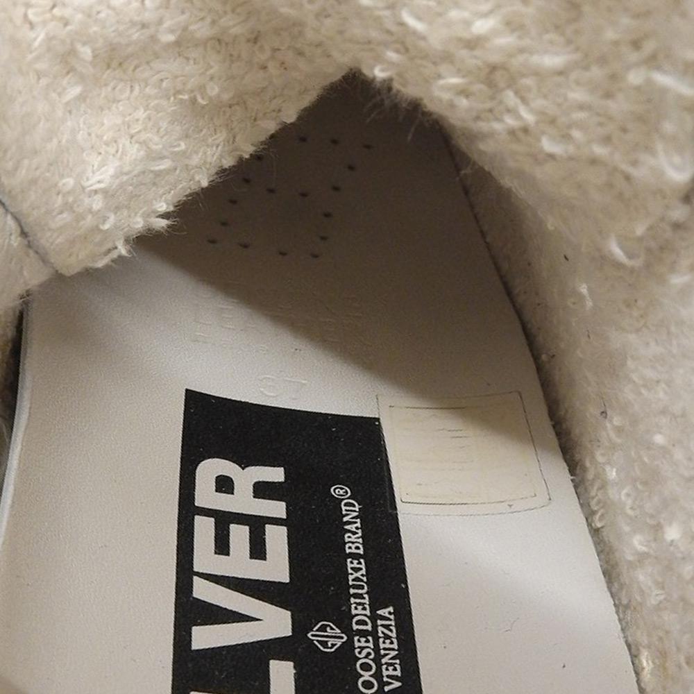 GOLDEN GOOSE Side zip distressed high top sneakers shoes for women, Silver 37 shoes 37 SilverUsed