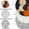 Retro Color-blocking Design Flannel-printed Round Floor Mats Are Slip-resistant Suitable for Living Room Terrace Garden Carpets