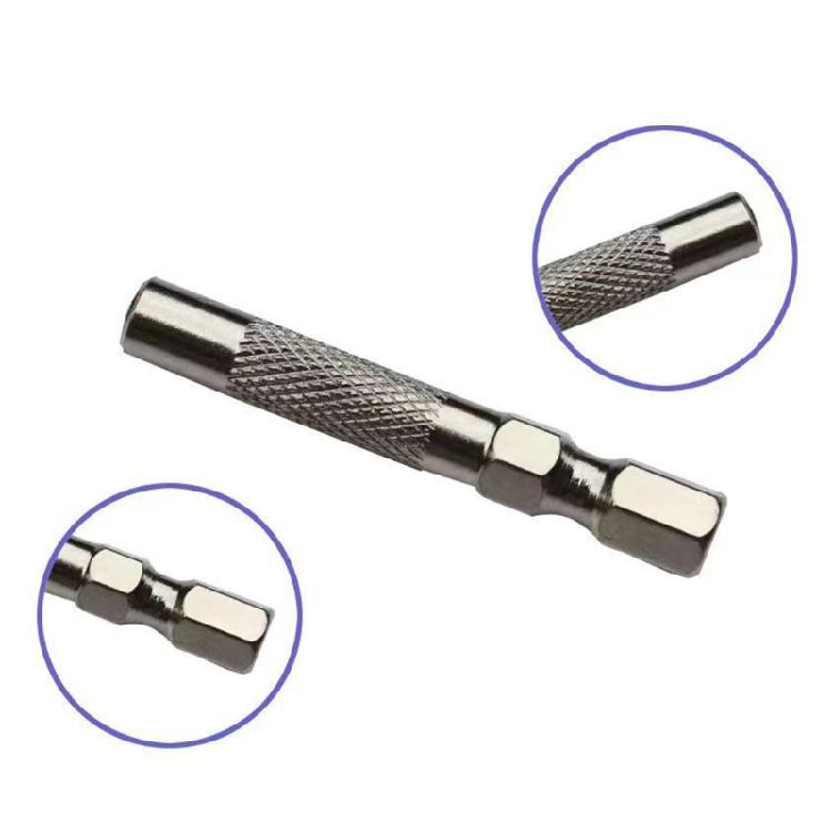 2Pcs 6.35mm 1/4" Insert Bit Adapter to 4mm Hex Shank Screwdriver Tool Bit Socket Magnetic Adapters Holder Converters