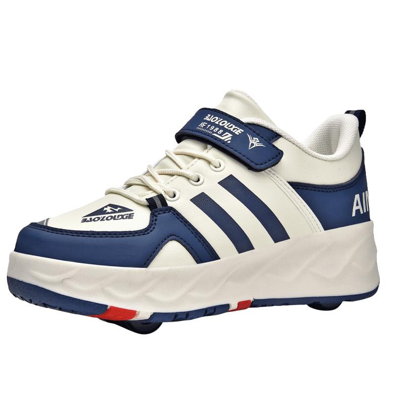 

Fashion children teenagers runaway shoes boys and girls skating can hide small four-wheel Velcro roller skates 40