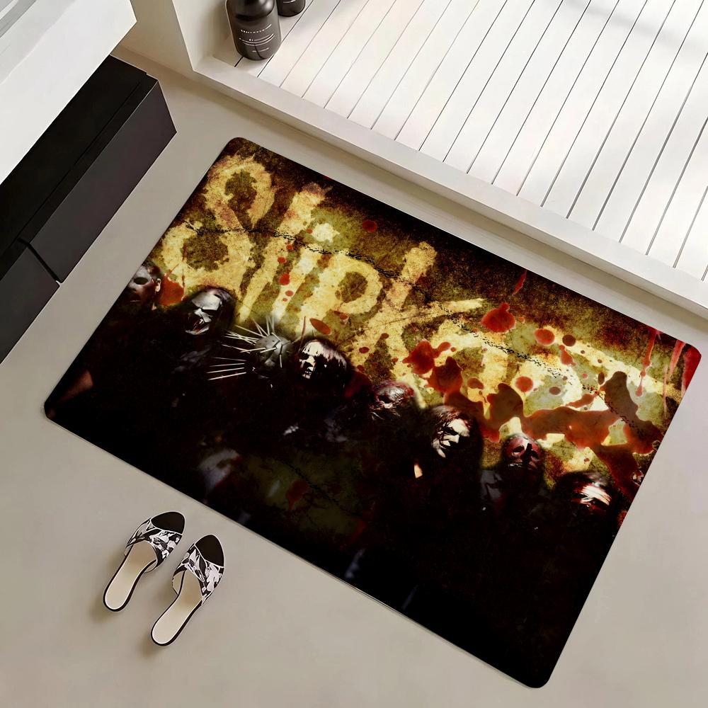 Fußmatte Eco Flanell Fußabtreter Rutschfest Geruchlos Innenbereich Weicher Kurzer Plüsch Teppich Band S-slipknot-S Klassisch Beliebt 40cm x 60cm