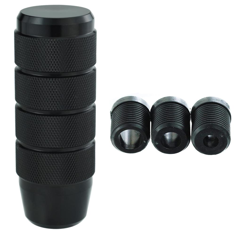 Abfer Car Knob Shift Aluminum Car Stick Shift Head Shift Rod Knob for Automatic and Manual Vehicles (Black)