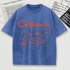 Holiday O'Neill Surf Supply Usa Washed T Shirt Men Summer Tops Trendy Loose Short Sleeve Unisex Soft Cotton Streetwear