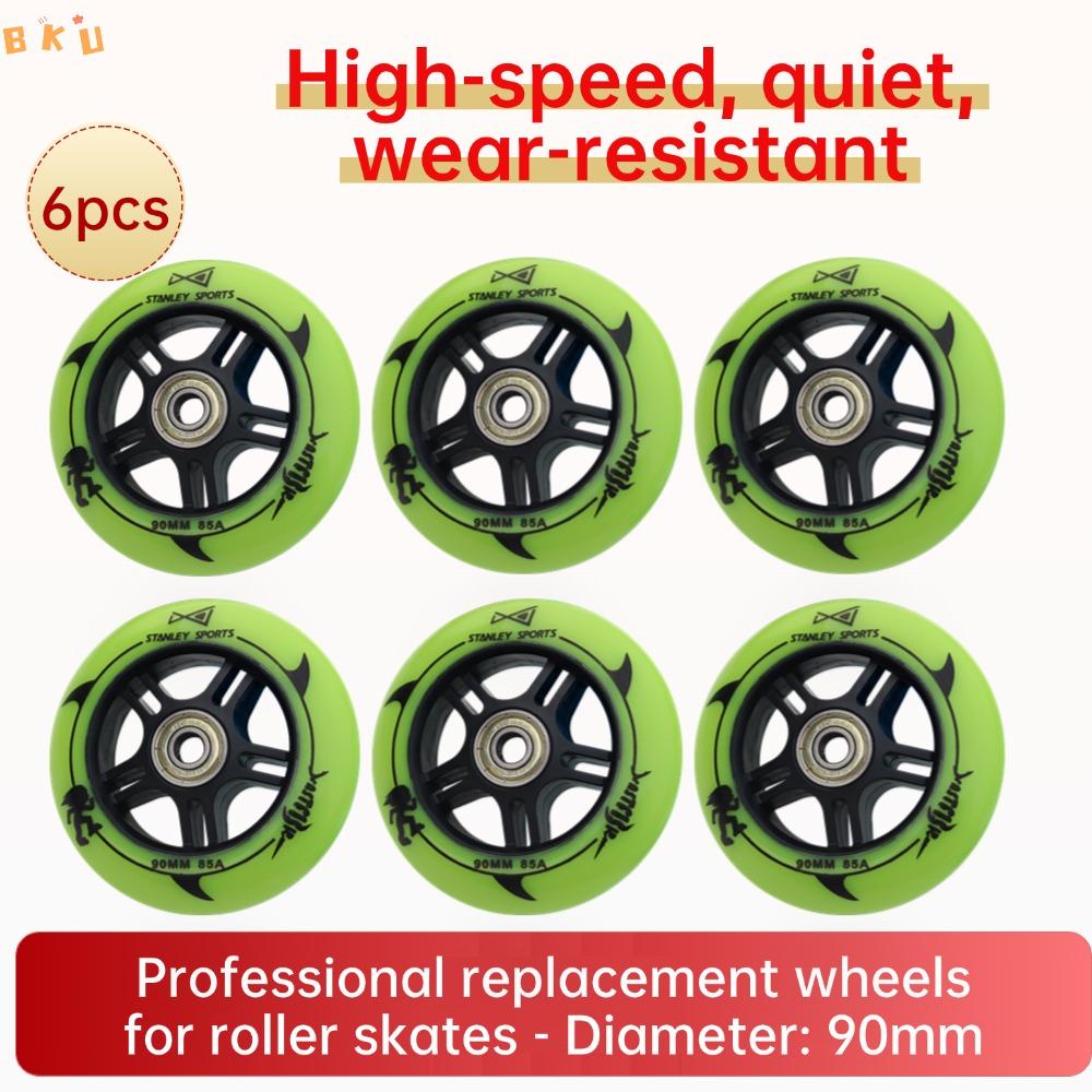 90mm (3.5") Replacement Wheels: High Elastic, Quiet, Wear-Resistant – For Skates, Luggage, Kids' Scooters