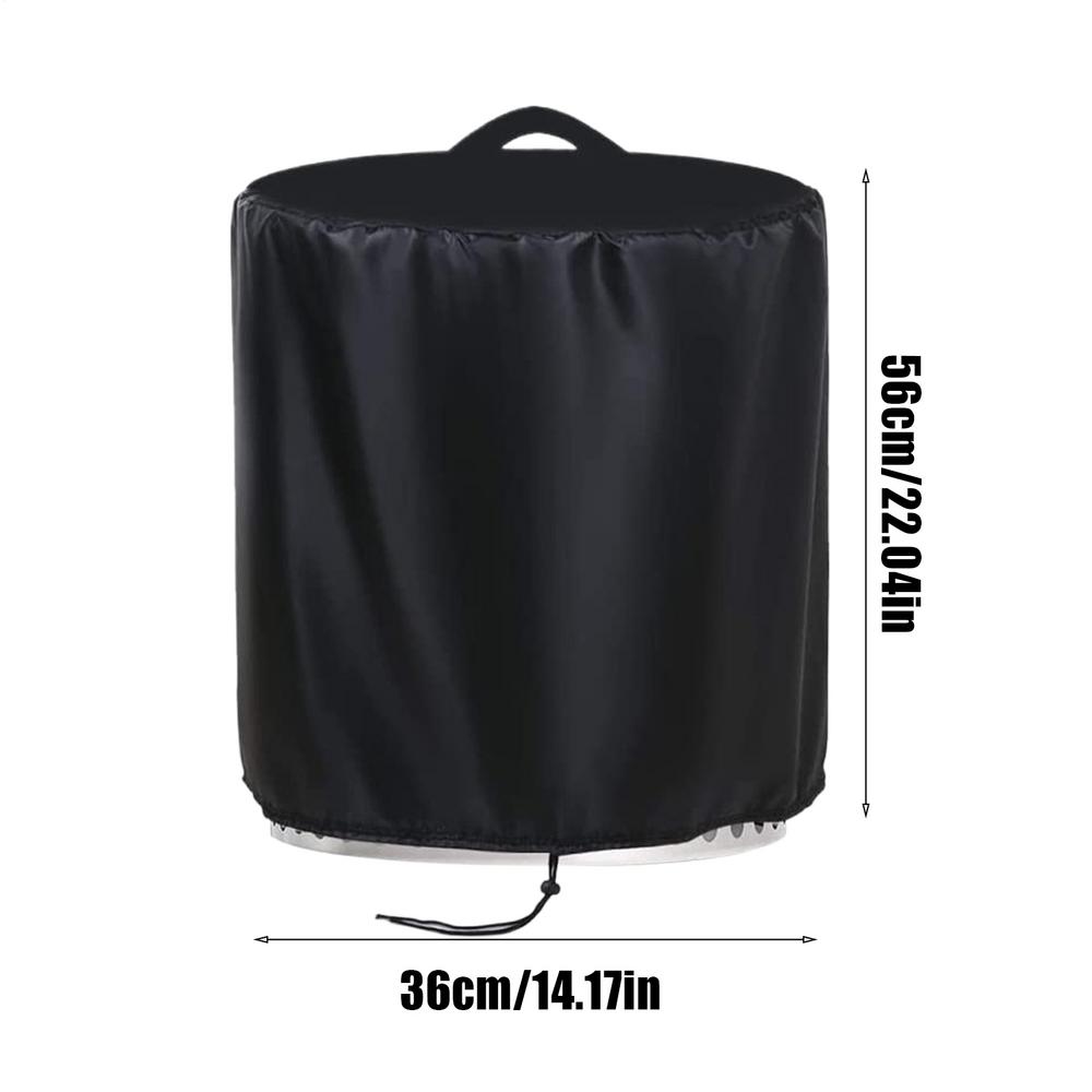 210D Fire Pit Cover Round Stove Waterproof Cover Outdoor Garden Furniture Tabletop Fire Pit Stones Dust Proof Cover