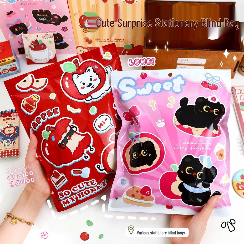 Apple Series Cartoon Schreibwaren-Set: Geschenk für Studenten & Kreative Überraschungsbox