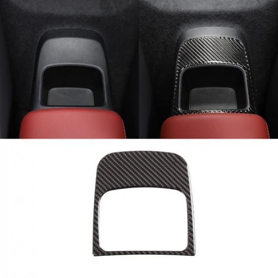 Carbon fiber Rear Armrest Storage Box Panel Cover Trim For Toyota Supra 19-24