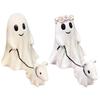 Halloween Ghost Walking Dog Statue Creative Cute Ghost Walking Dog Ornament Handmade Ghost Walking Dog Figurine Gift for Friends